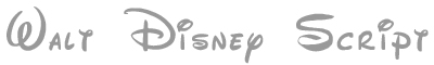 Walt Disney Script